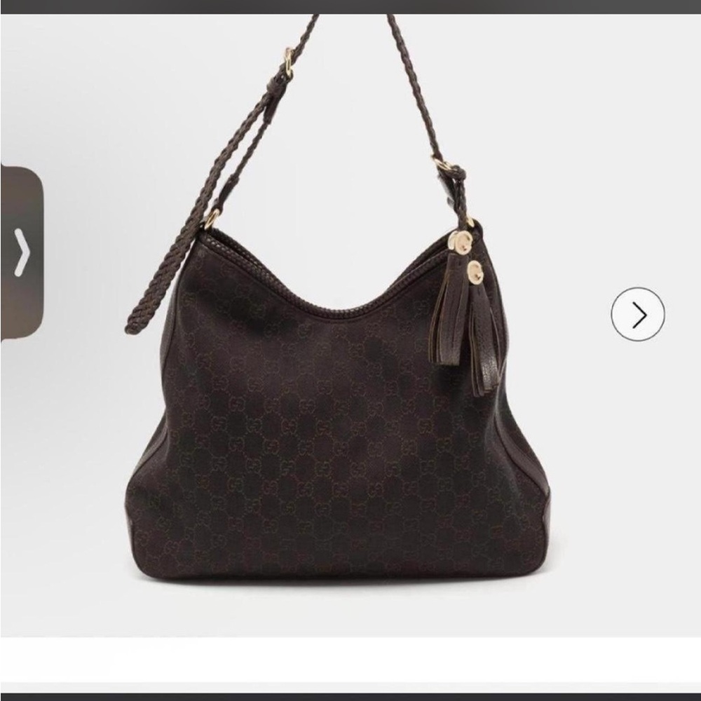 Gucci Dark Brown Women's Shoulder Bag - Designer Monogram Style